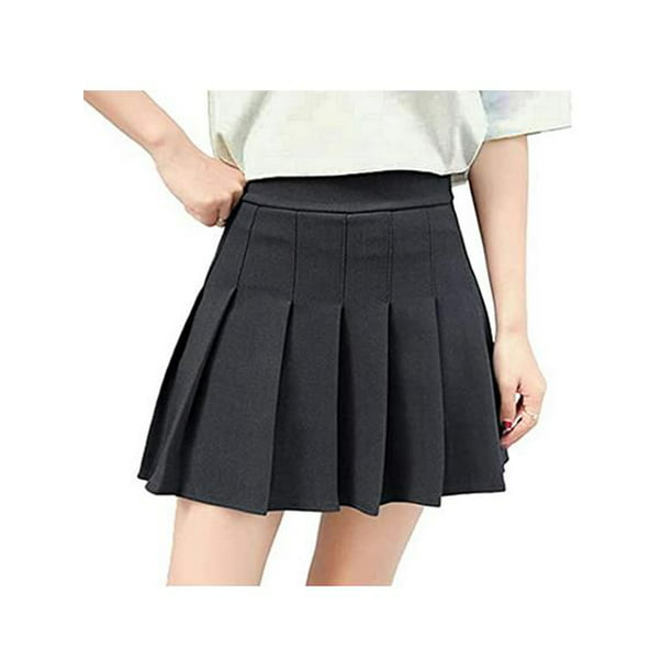 Summer Women's Casual Tennis Shorts High Waist Flared Pleated Mini Skirt S M L